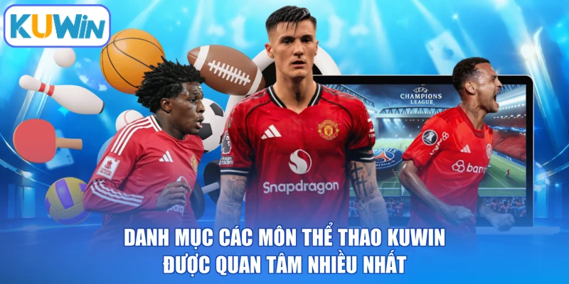 Danh mục các môn thể thao KUWIN được quan tâm nhiều nhất